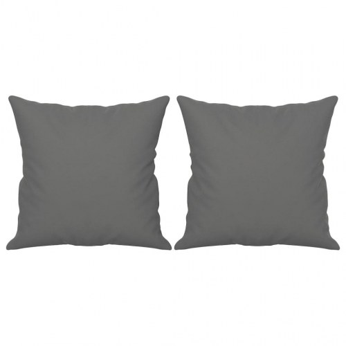 3-personers sofa med puder i mikrofiber - mørkegrå, 210 cm