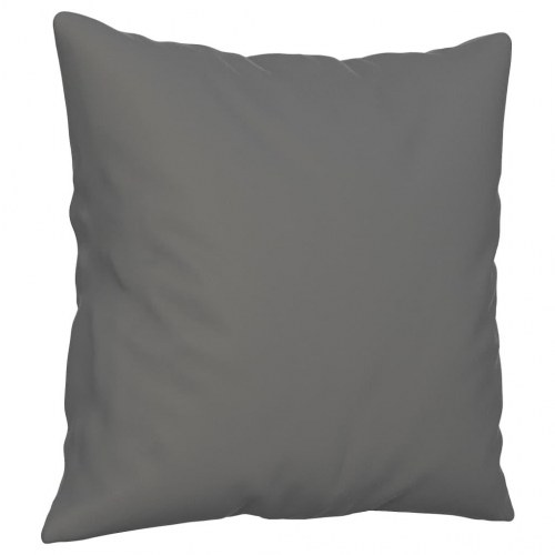 3-personers sofa med puder i mikrofiber - mørkegrå, 210 cm