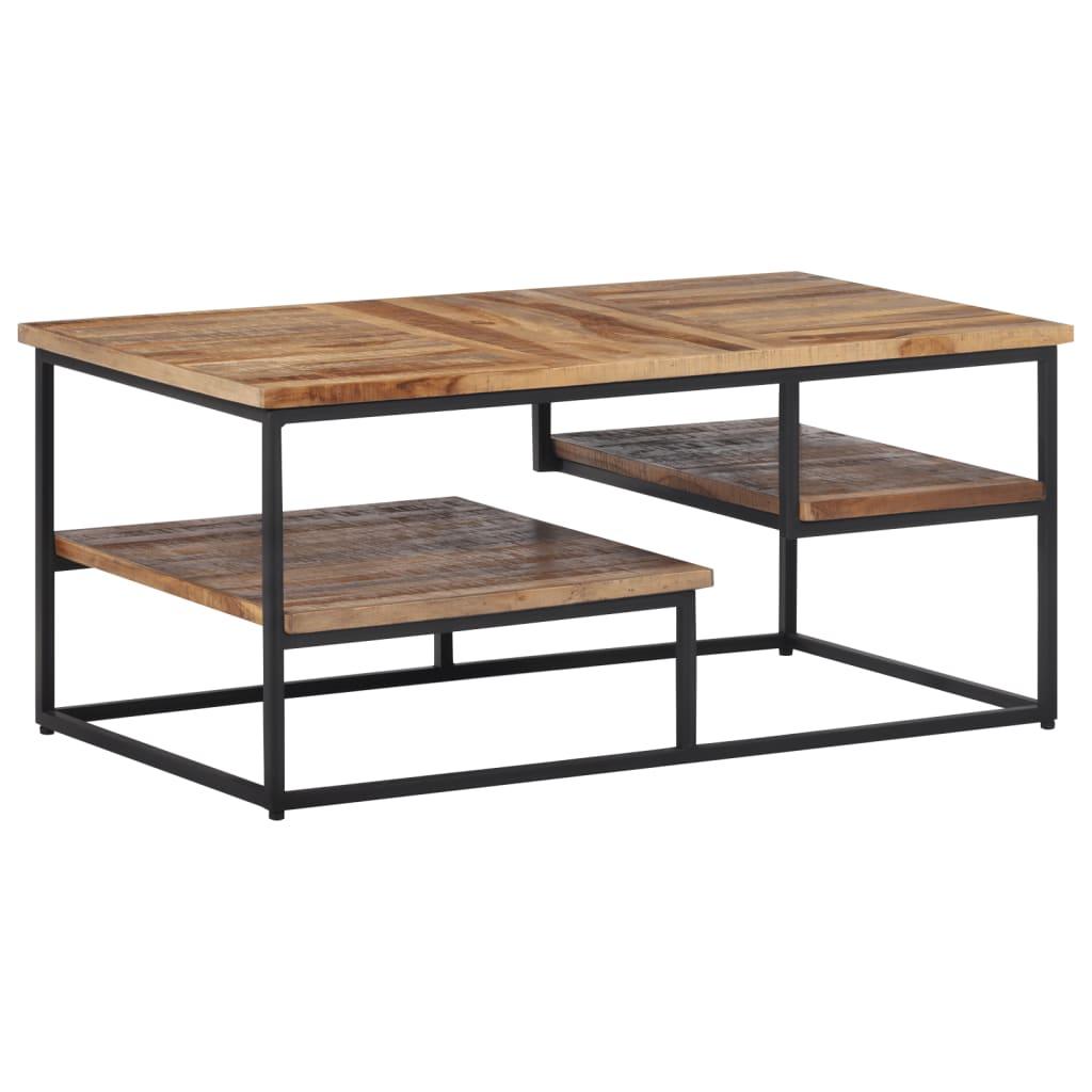 Sofabord 90x50x39 Cm Massivt Genbrugsteak