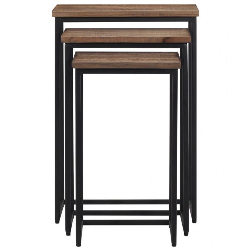 Indskudsborde 3 stk. massivt teaktræ