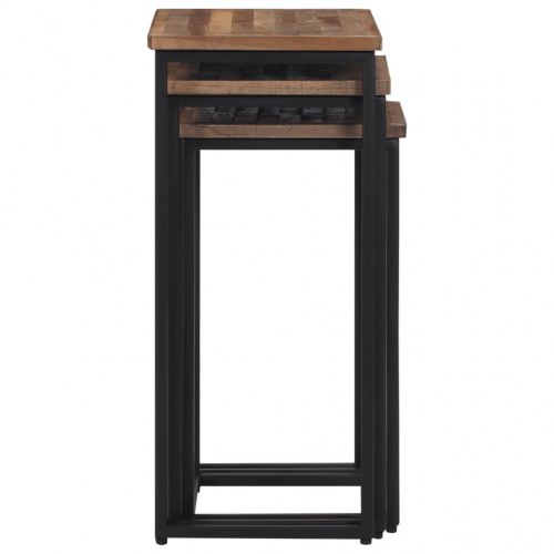 Indskudsborde 3 stk. massivt teaktræ