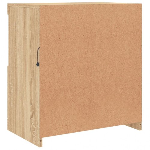 Skænk med LED-lys - 60,5 × 37 × 67 cm, sonoma-eg