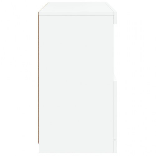 Skænk med LED-lys 60 × 37 × 67 cm - hvid