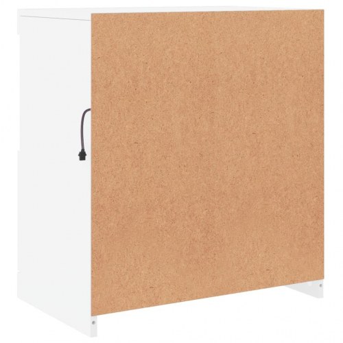 Skænk med LED-lys 60 × 37 × 67 cm - hvid