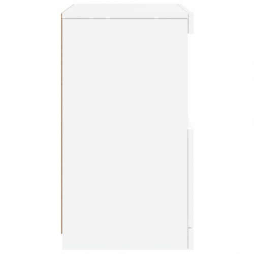 Skænk med LED-lys 41×37×67 cm - hvid