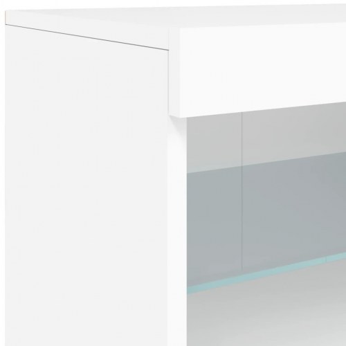Skænk med LED-lys 41×37×67 cm - hvid