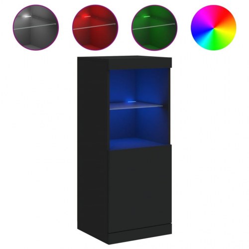 Skænk med LED-lys 41 × 37 × 100 cm - sort