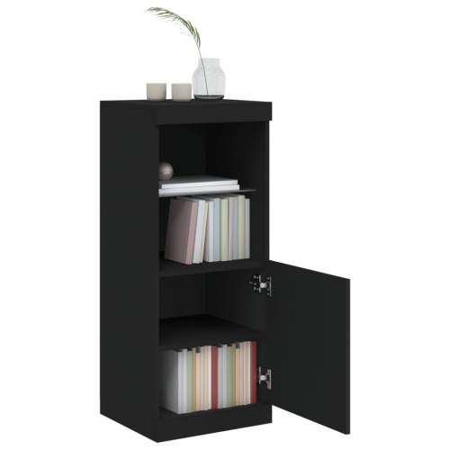 Skænk med LED-lys 41 × 37 × 100 cm - sort