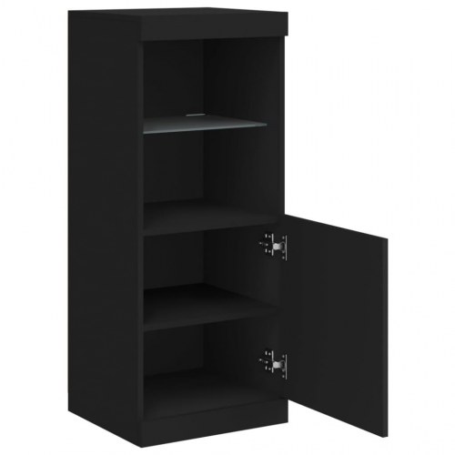 Skænk med LED-lys 41 × 37 × 100 cm - sort
