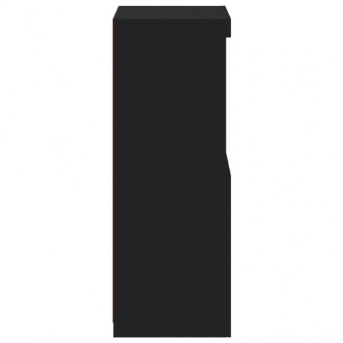 Skænk med LED-lys 41 × 37 × 100 cm - sort