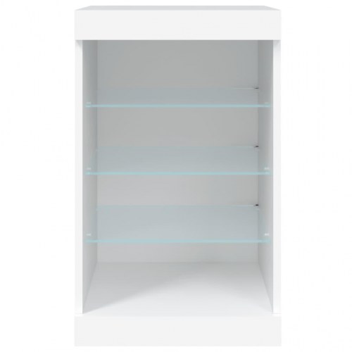Skænk med LED-lys 41 × 37 × 67 cm - hvid opbevaringsskab