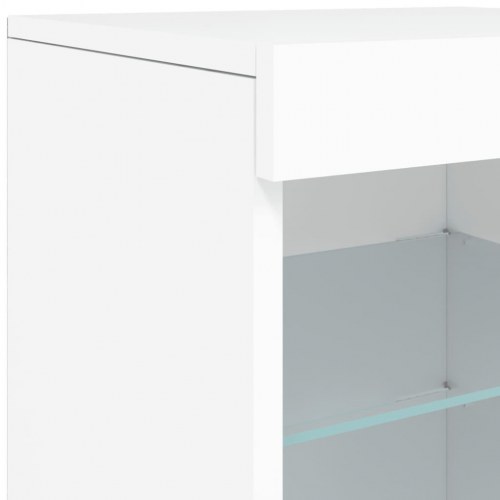 Skænk med LED-lys 41 × 37 × 67 cm - hvid opbevaringsskab