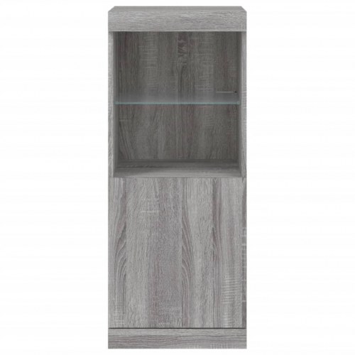 Skænk med LED-lys 41×37×100 cm - grå sonoma-eg
