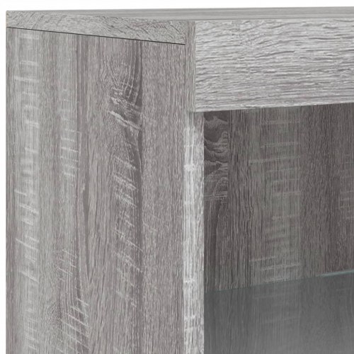 Skænk med LED-lys 41×37×100 cm - grå sonoma-eg