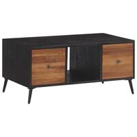 Sofabord 90x50x41 cm massivt genbrugsteak