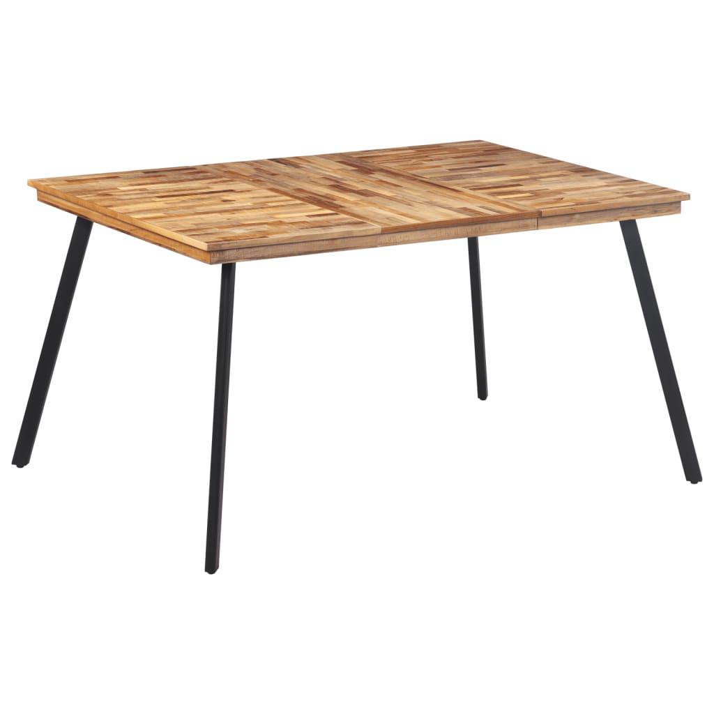 Spisebord 148x97x76 cm massivt teaktræ