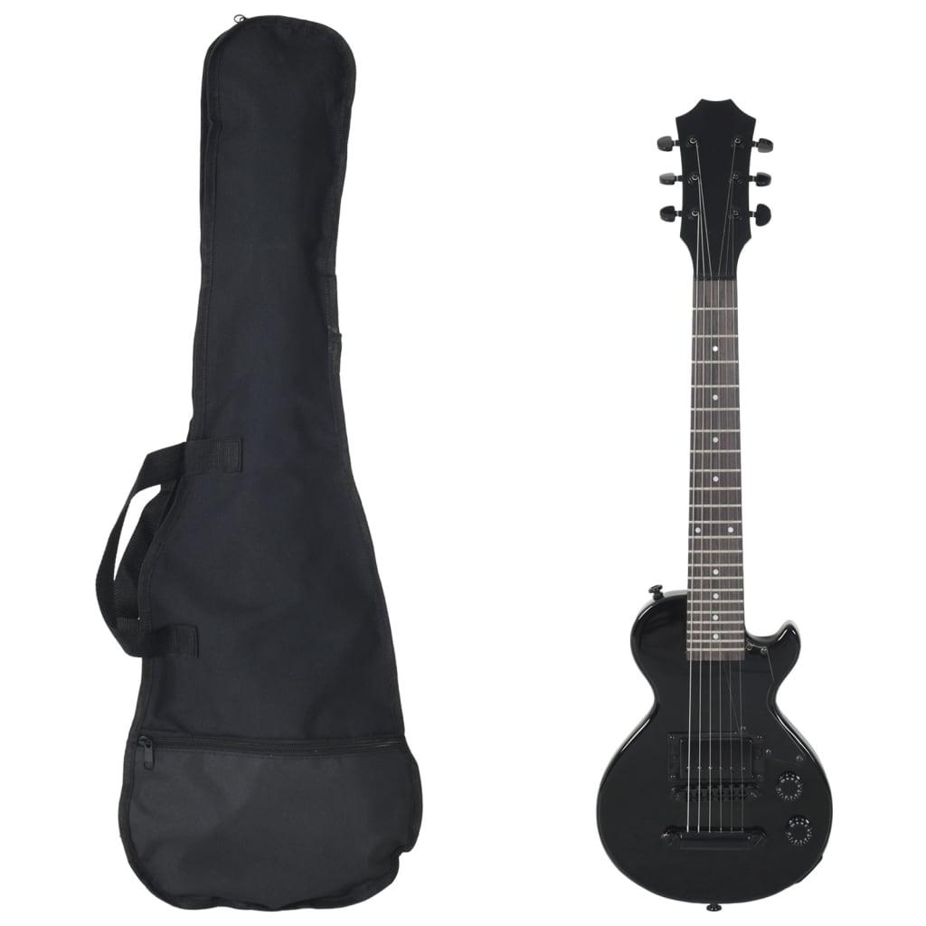 Elektrisk Guitar Til Børn Med Taske   Sort
