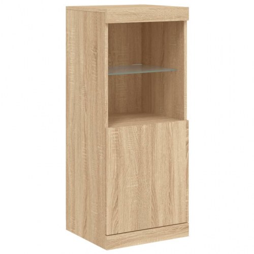 Skænk med LED-lys 41×37×100 cm - sonoma-eg