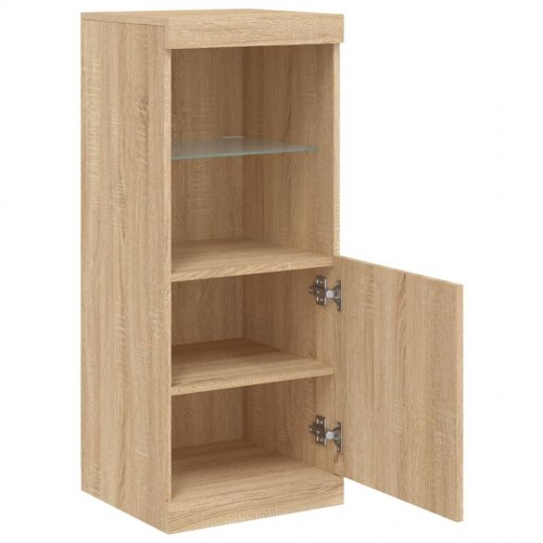 Skænk med LED-lys 41×37×100 cm - sonoma-eg