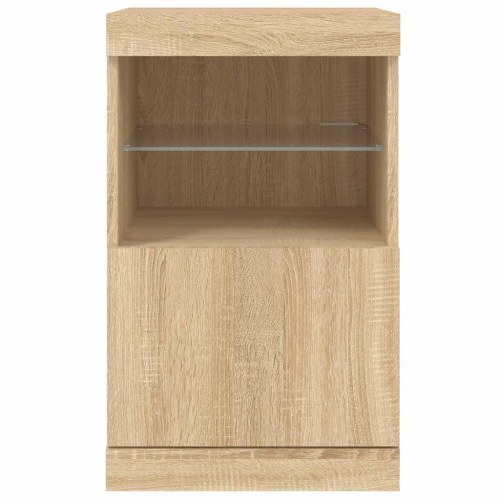 Skænk med LED-lys 41×37×67 cm - sonoma-eg