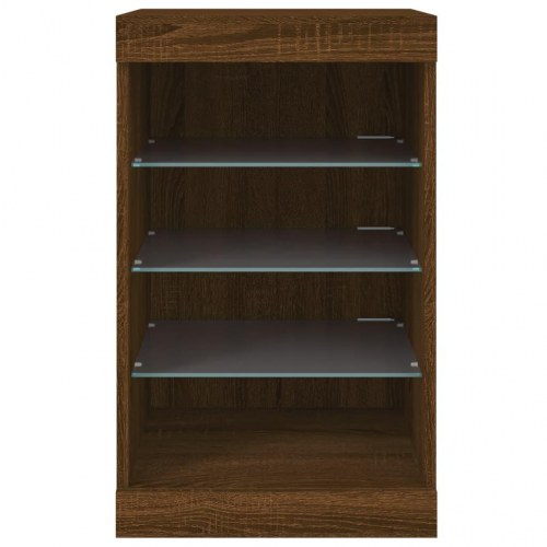 Skænk med LED-lys 41 × 37 × 67 cm - brun egetræsfarve