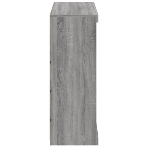 Skænk med LED-lys - 81 × 37 × 100 cm, grå sonoma-eg