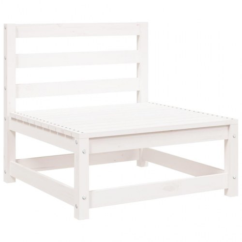 Sofamodul til havesofa 70×70×67 cm uden armlæn - massivt fyr, hvid