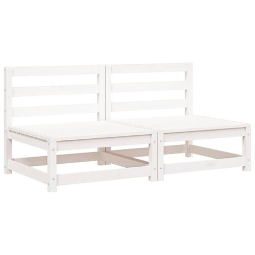 Sofamoduler 2 stk 70x70x67 cm uden armlæn fyr hvid