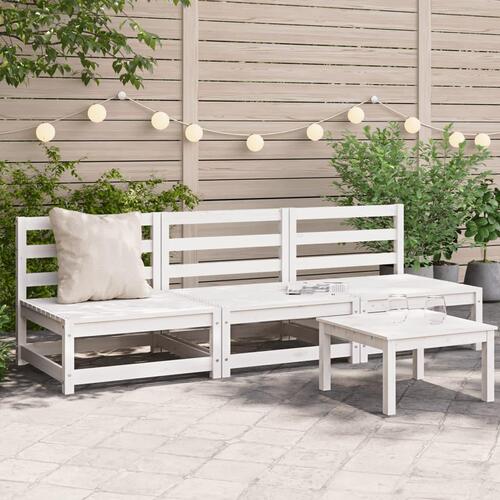 Sofamoduler 3 stk 70x70x67 cm uden armlæn fyr hvid