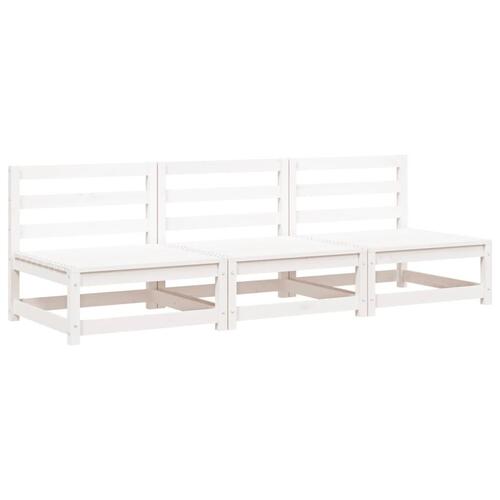 Sofamoduler 3 stk 70x70x67 cm uden armlæn fyr hvid