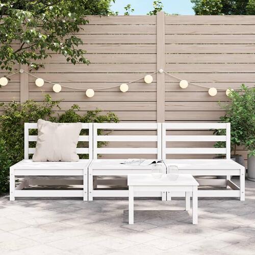 Sofamoduler 3 stk 70x70x67 cm uden armlæn fyr hvid