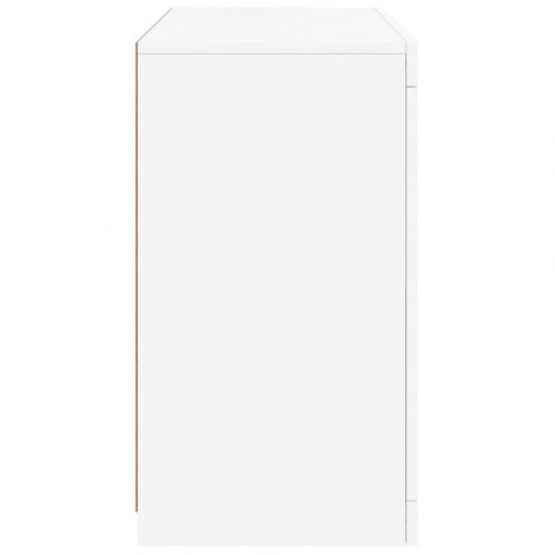 Skænk med LED-lys 60,5×37×67 cm - hvid