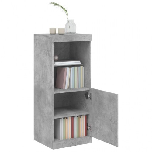 Skænk med LED-lys 41×37×100 cm - betongrå