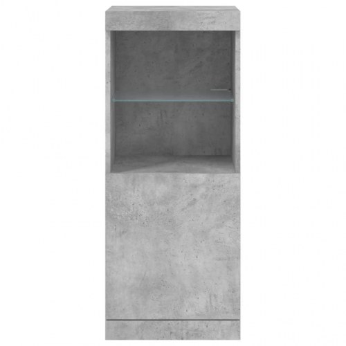 Skænk med LED-lys 41×37×100 cm - betongrå