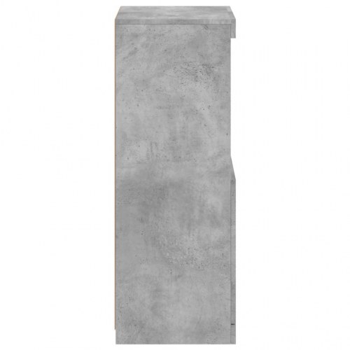Skænk med LED-lys 41×37×100 cm - betongrå