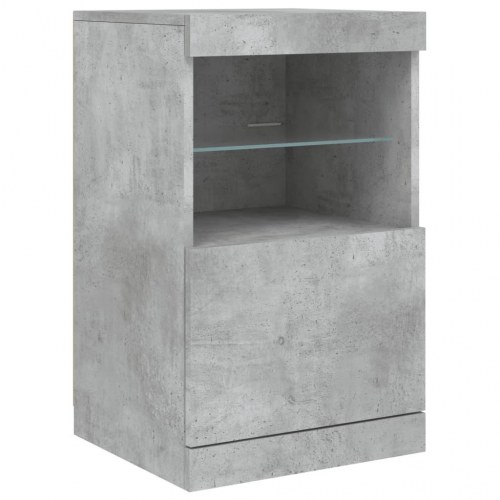 Skænk med LED-lys 41×37×67 cm - betongrå