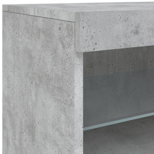 Skænk med LED-lys 41×37×67 cm - betongrå