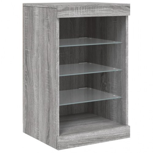 Skænk med LED-lys 41×37×67 cm - grå sonoma-eg