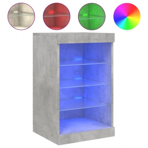 Skænk med LED-lys 41 × 37 × 67 cm - betongrå