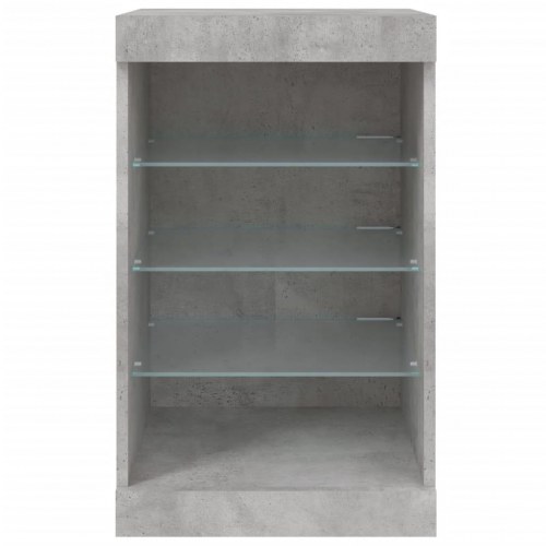 Skænk med LED-lys 41 × 37 × 67 cm - betongrå