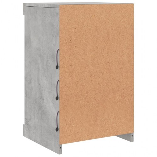 Skænk med LED-lys 41 × 37 × 67 cm - betongrå
