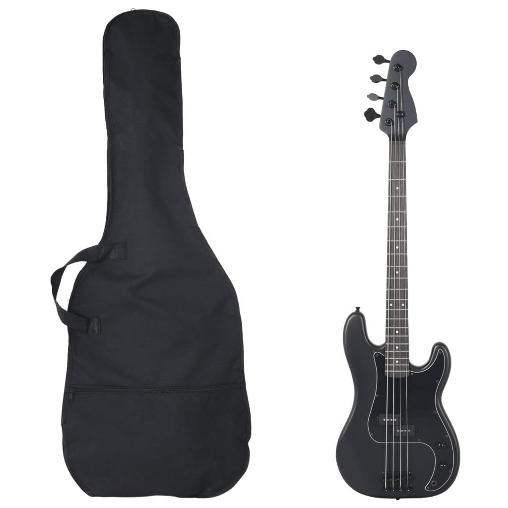 Elektrisk basguitar til begyndere inkl. taske 4/4 46" sort