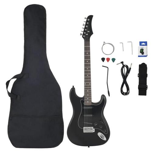 Elektrisk guitar til begyndere inkl. taske 4/4 39" sort