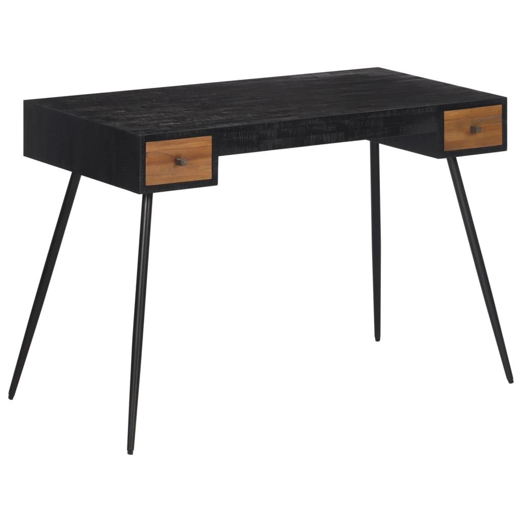 Skrivebord 117x56 5x75 Cm Massivt Genbrugstræ