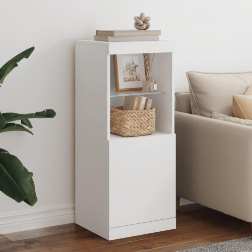 Skænk med LED-lys 41 × 37 × 100 cm - hvid