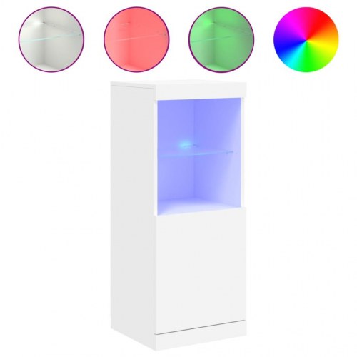 Skænk med LED-lys 41 × 37 × 100 cm - hvid