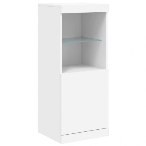 Skænk med LED-lys 41 × 37 × 100 cm - hvid