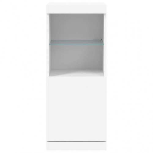 Skænk med LED-lys 41 × 37 × 100 cm - hvid