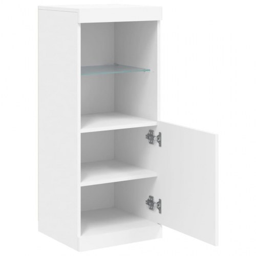 Skænk med LED-lys 41 × 37 × 100 cm - hvid