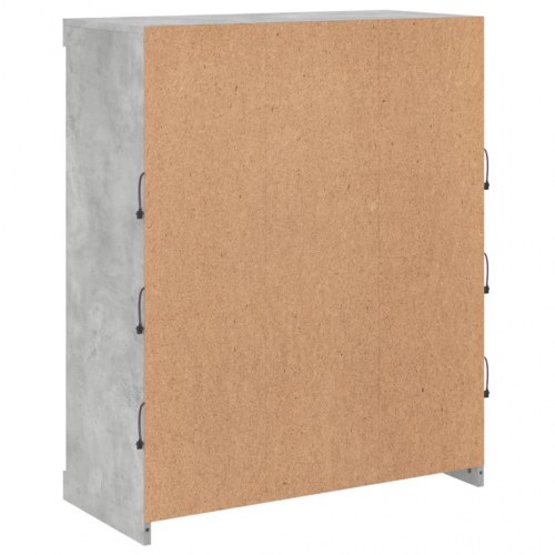 Skænk med LED-lys 81×37×100 cm - betongrå